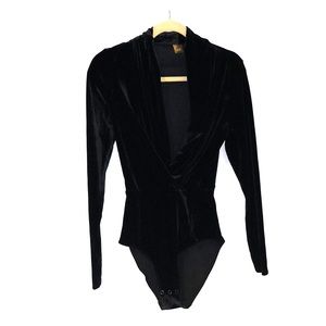 HM VELVET BODYSUIT TAGS ON SIZE 4